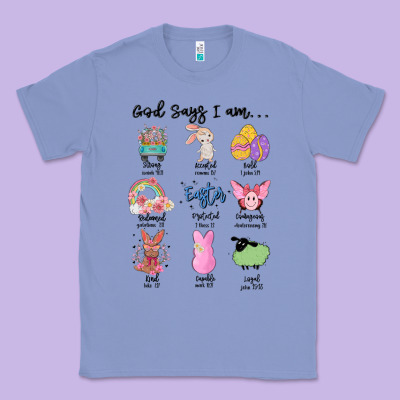 Gos Says ı Am Easter Classic Tee Designed By Maliassmallbusiness