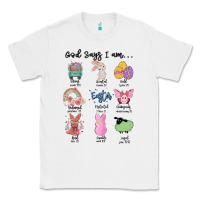 White gos says ı am easter Classic Tee - MaliasSmallBusiness