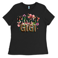 Black flowers blessed gigi Ladies Tee - Zillion Design Studio