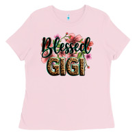 Bubblegum Pink flowers blessed gigi Ladies Tee - Zillion Design Studio