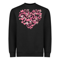 Black breast cancer awareness heart Heavyweight Sweatshirt - MaliasSmallBusiness