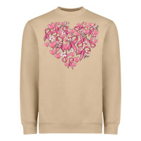 Mushroom breast cancer awareness heart Heavyweight Sweatshirt - MaliasSmallBusiness