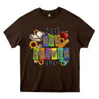 Chocolate Brown best bus driver ever Heavy Core Tee - CowhideDigitalArt