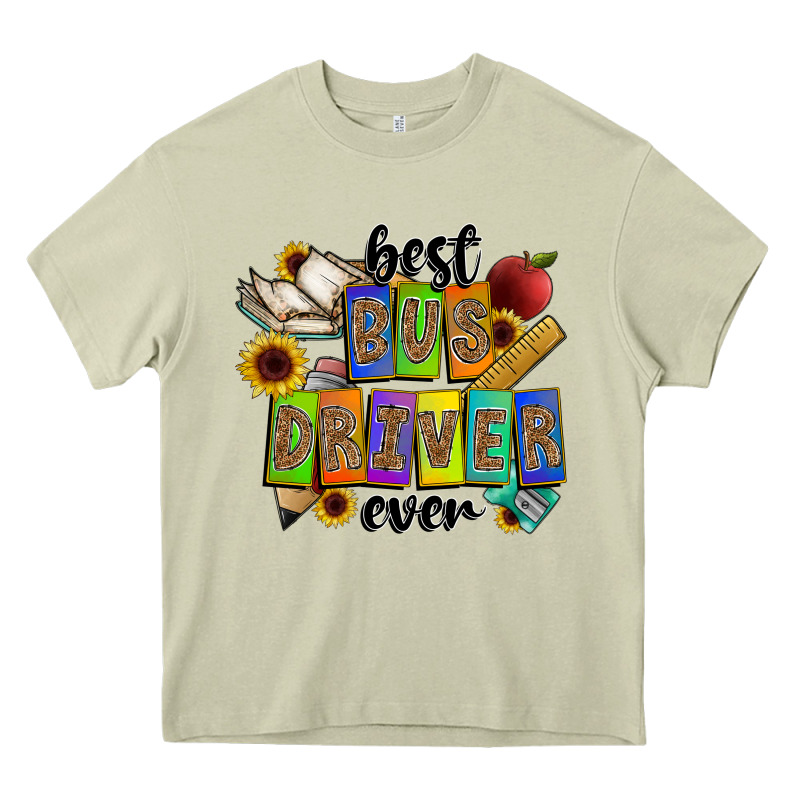 Best Bus Driver Ever Heavy Core Tee by CowhideDigitalArt | Teevron
