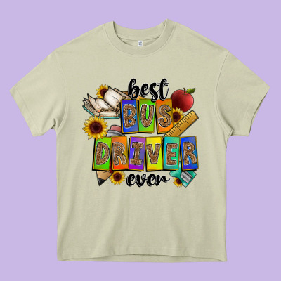 Best Bus Driver Ever Heavy Core Tee Designed By Cowhidedigitalart