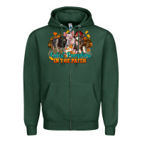 Sports Green Fall Cutest Pumpkin In The Patch Pig Zipper Hoodie - LillyAllenDesigns