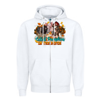 White Fall Cutest Pumpkin In The Patch Pig Zipper Hoodie - LillyAllenDesigns