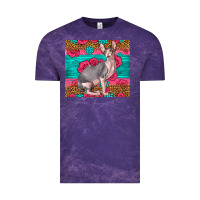 Cloud Purple Pink Glitter And Roses Sphynx Cat Vintage Tee - LillyAllenDesigns