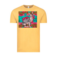 Vintage Mustard Pink Glitter And Roses Sphynx Cat Vintage Tee - LillyAllenDesigns