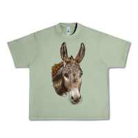 Oil Green Andalusian Donkey Face Urban Heavy Tee - LillyAllenDesigns