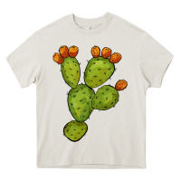 Cream cactus Heavy Core Tee - BarkalooDesign