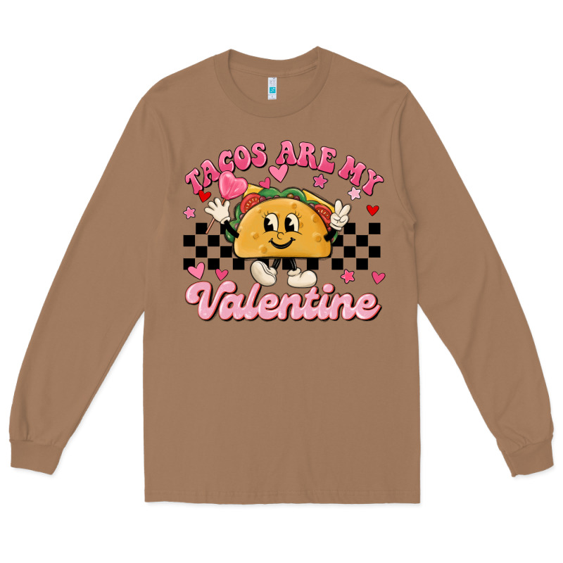Tacos Are My Valentine Long Sleeve Tee by MaliasSmallBusiness | Teevron