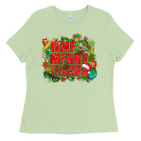 Matcha one merry teacher Ladies Tee - texasbilliewilder