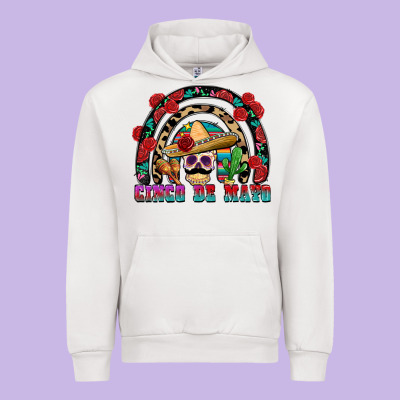 Cinco De Mayo Rainbow Urban Hoodie Designed By Fadigitalartstudio