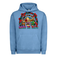 Pigment Pebble Blue Cinco de mayo rainbow Urban Hoodie - FaDigitalArtStudio
