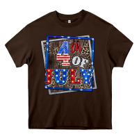 Chocolate Brown 4th of July  4th of july Heavy Core Tee - CowGirlArtShop