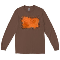 Chestnut gemstone orange leopard background Long Sleeve Tee - JahusDesignShop