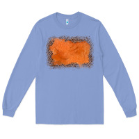 Colony Blue gemstone orange leopard background Long Sleeve Tee - JahusDesignShop