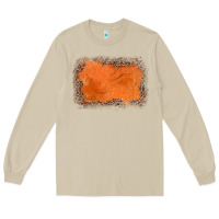 Mushroom gemstone orange leopard background Long Sleeve Tee - JahusDesignShop