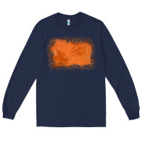 Navy gemstone orange leopard background Long Sleeve Tee - JahusDesignShop
