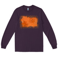 Plum gemstone orange leopard background Long Sleeve Tee - JahusDesignShop