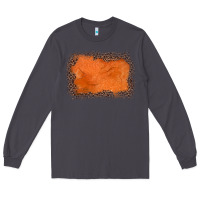 Smoke gemstone orange leopard background Long Sleeve Tee - JahusDesignShop