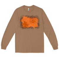 Toasted Coconut gemstone orange leopard background Long Sleeve Tee - JahusDesignShop