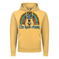 Vintage Mustard he has risen rainbow Vintage Hoodie - AdoDesignShop