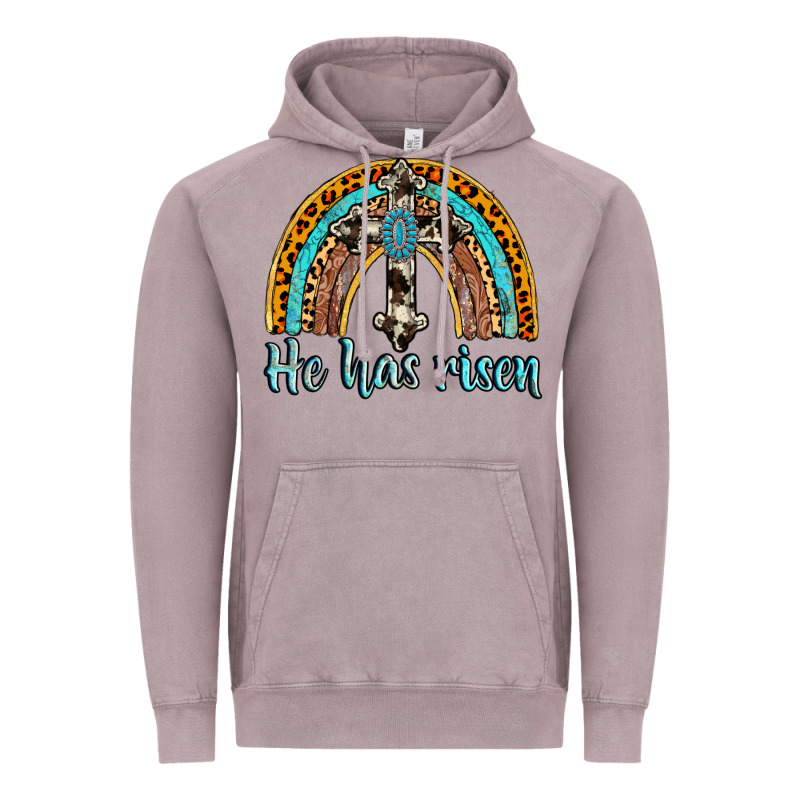 He Has Risen Rainbow Vintage Hoodie by AdoDesignShop | Teevron