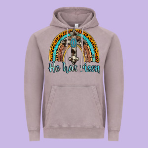 He Has Risen Rainbow Vintage Hoodie Designed By Adodesignshop