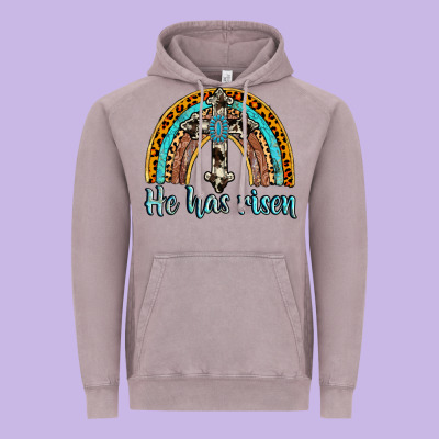He Has Risen Rainbow Vintage Hoodie Designed By Adodesignshop