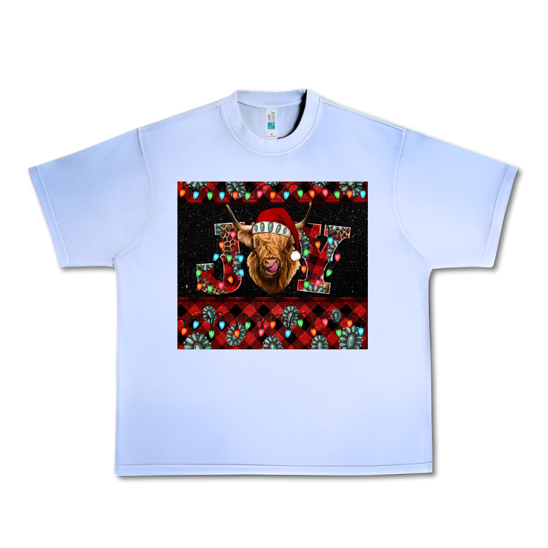 Highland Cow Joy Christmas Tumbler Urban Heavy Tee by Jasminsmagicworld | Teevron