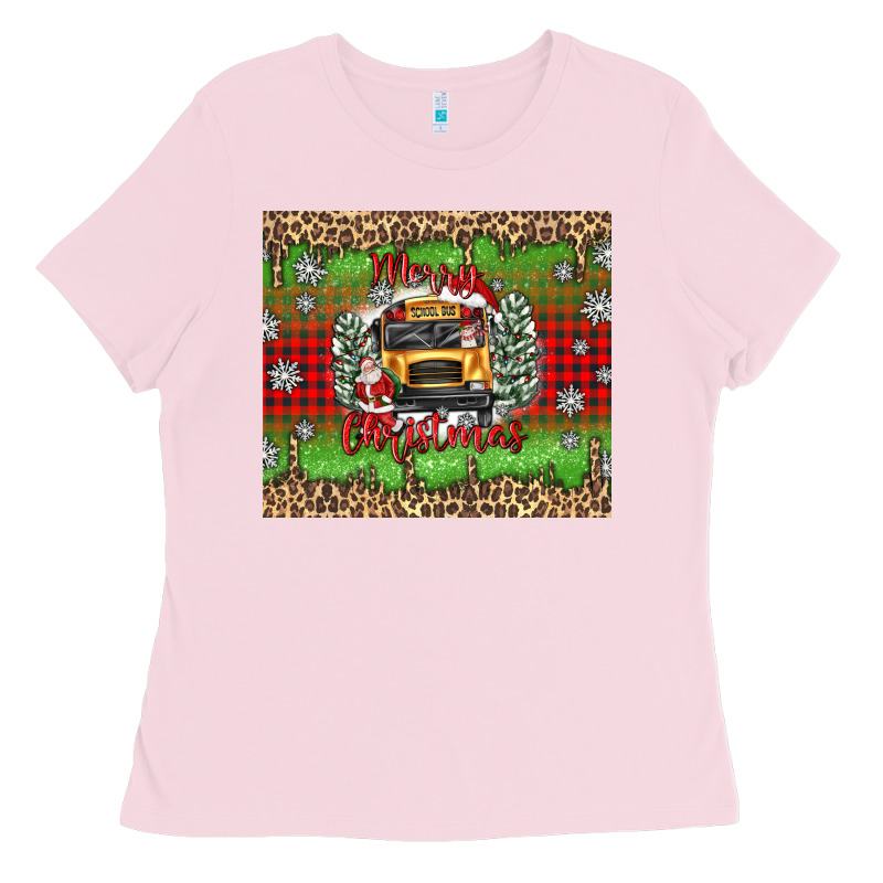 Christmas School Bus Ladies Tee by texasbilliewilder | Teevron