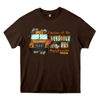 Chocolate Brown Captain Of Struggle Bus Busdrive Heavy Core Tee - CowhideDigitalArt