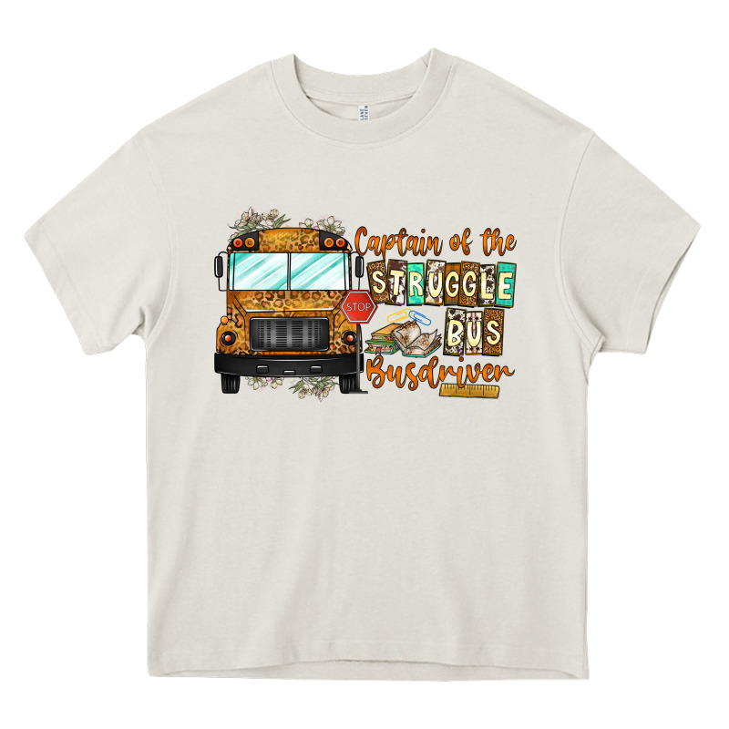 Captain Of Struggle Bus Busdrive Heavy Core Tee by CowhideDigitalArt | Teevron