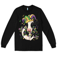 Black mardi gras cow Long Sleeve Tee - MaliasSmallBusiness