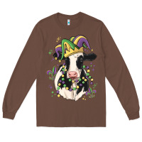 Chestnut mardi gras cow Long Sleeve Tee - MaliasSmallBusiness