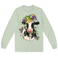 Matcha mardi gras cow Long Sleeve Tee - MaliasSmallBusiness