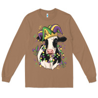 Toasted Coconut mardi gras cow Long Sleeve Tee - MaliasSmallBusiness