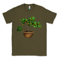 Army Green Guava Tree Bonsai Illustrations Classic Tee - LillyAllenDesigns