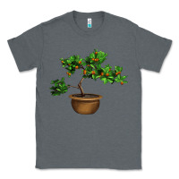 Charcoal Heather Guava Tree Bonsai Illustrations Classic Tee - LillyAllenDesigns