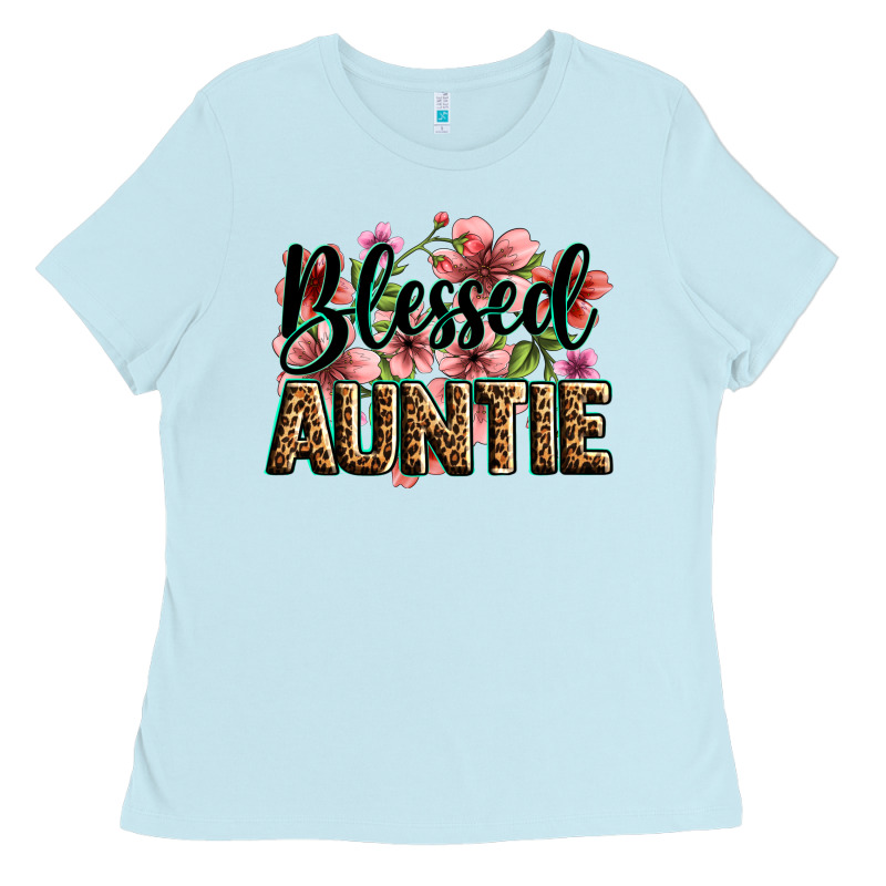Flowers Blessed Auntie Ladies Tee by Zillion Design Studio | Teevron