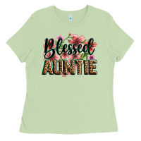 Matcha flowers blessed auntie Ladies Tee - Zillion Design Studio