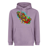 Lavender Mexico Map with Leopard and Sunflowers Heavyweight Hoodie - texasbilliewilder