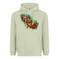 Mexico Map With Leopard And Sunflowers Heavyweight Hoodie | Teevron