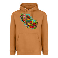 Meerkat Mexico Map with Leopard and Sunflowers Heavyweight Hoodie - texasbilliewilder