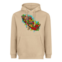 Mushroom Mexico Map with Leopard and Sunflowers Heavyweight Hoodie - texasbilliewilder