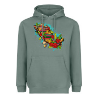 Sage Mexico Map with Leopard and Sunflowers Heavyweight Hoodie - texasbilliewilder