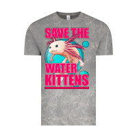 Cloud Rock save the water kittens axolotl Vintage Tee - Jasminsmagicworld