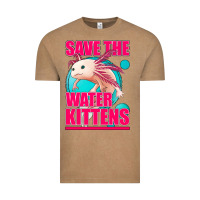 Vintage Coffee save the water kittens axolotl Vintage Tee - Jasminsmagicworld